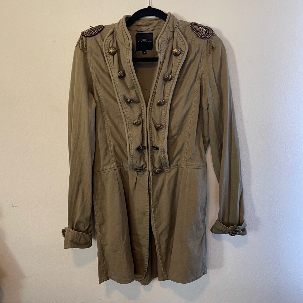 Vintage 90’s Military Style Embellished Jacket ~ SIZE Medium~
